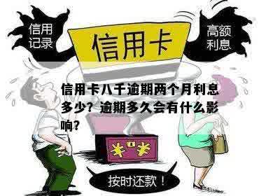 信用卡八千逾期两个月利息多少？逾期多久会有什么影响？