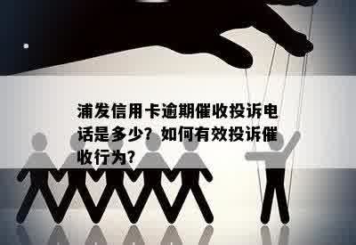 浦发信用卡逾期催收投诉电话是多少？如何有效投诉催收行为？