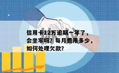 信用卡12万逾期一年了，会坐牢吗？每月费用多少，如何处理欠款？