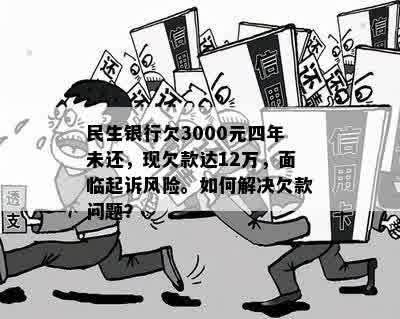 民生银行欠3000元四年未还，现欠款达12万，面临起诉风险。如何解决欠款问题？