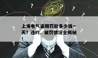 上海电气逾期罚款多少钱一天？违约、被罚情况全揭秘！