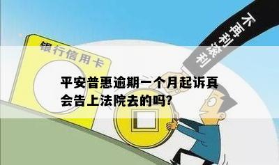 平安普惠逾期一个月起诉真会告上法院去的吗？