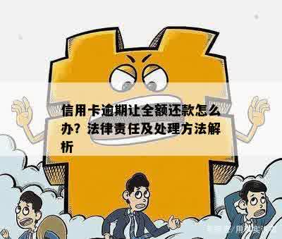 信用卡逾期让全额还款怎么办？法律责任及处理方法解析