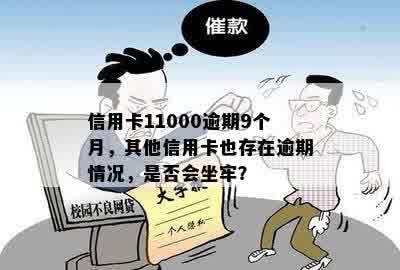 信用卡11000逾期9个月，其他信用卡也存在逾期情况，是否会坐牢？