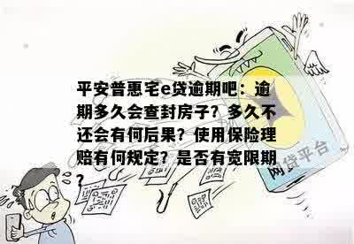 平安普惠宅e贷逾期吧：逾期多久会查封房子？多久不还会有何后果？使用保险理赔有何规定？是否有宽限期？