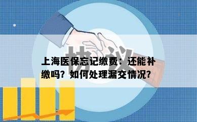 上海医保忘记缴费：还能补缴吗？如何处理漏交情况？