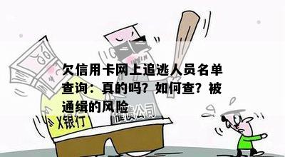 欠信用卡网上追逃人员名单查询：真的吗？如何查？被通缉的风险