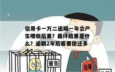 信用卡一万二逾期一年会产生哪些后果？最坏结果是什么？逾期2年后需要偿还多少？