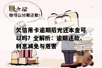 欠信用卡逾期后光还本金可以吗？全解析：逾期还款、利息减免与危害