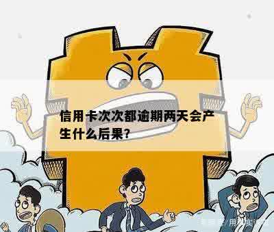 信用卡次次都逾期两天会产生什么后果？