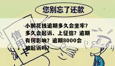 小鹅花钱逾期多久会坐牢？多久会起诉、上征信？逾期有何影响？逾期8000会被起诉吗？