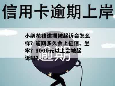 小鹅花钱逾期被起诉会怎么样？逾期多久会上征信、坐牢？8000元以上会被起诉吗？