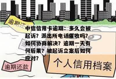 中信信用卡逾期：多久会被起诉？派出所电话催收吗？如何协商解决？逾期一天有何后果？被起诉立案后如何应对？