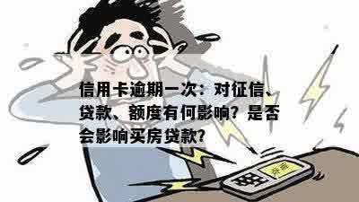 信用卡逾期一次：对征信、贷款、额度有何影响？是否会影响买房贷款？