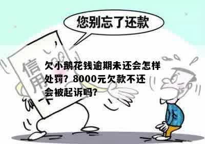 欠小鹅花钱逾期未还会怎样处罚？8000元欠款不还会被起诉吗？