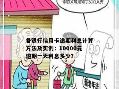 各银行信用卡逾期利息计算方法及实例：10000元逾期一天利息多少？