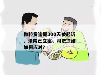 微粒贷逾期300天被起诉、法院已立案、司法冻结：如何应对？