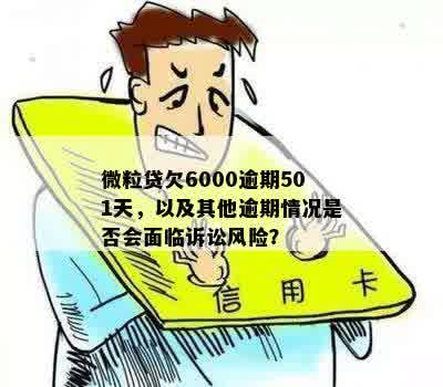 微粒贷欠6000逾期501天，以及其他逾期情况是否会面临诉讼风险？