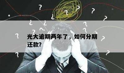 光大逾期两年了，如何分期还款？