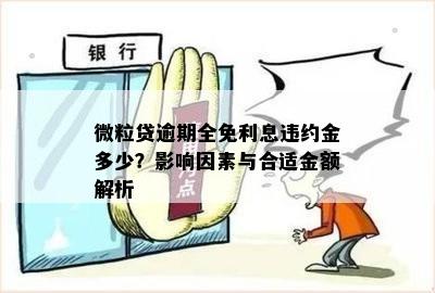 微粒贷逾期全免利息违约金多少？影响因素与合适金额解析