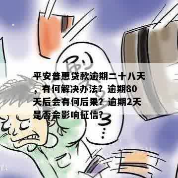 平安普惠贷款逾期二十八天，有何解决办法？逾期80天后会有何后果？逾期2天是否会影响征信？