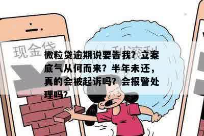 微粒贷逾期说要告我？立案底气从何而来？半年未还，真的会被起诉吗？会报警处理吗？