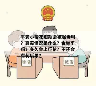 平安小橙花逾期会被起诉吗？真实情况是什么？会坐牢吗？多久会上征信？不还会有何后果？