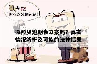 微粒贷逾期会立案吗？真实情况解析及可能的法律后果