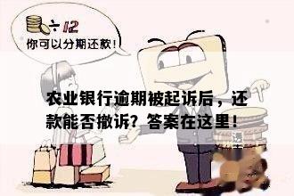 农业银行逾期被起诉后，还款能否撤诉？答案在这里！