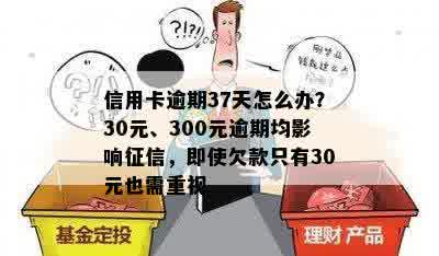 信用卡逾期37天怎么办？30元、300元逾期均影响征信，即使欠款只有30元也需重视