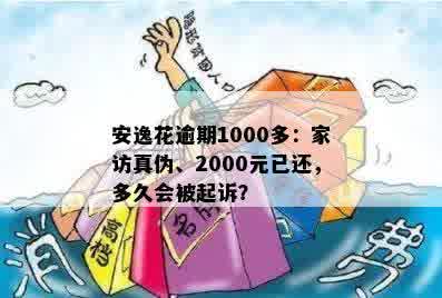 安逸花逾期1000多：家访真伪、2000元已还，多久会被起诉？