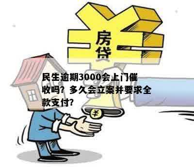 民生逾期3000会上门催收吗？多久会立案并要求全款支付？