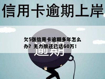 欠5张信用卡逾期多年怎么办？无力偿还已达60万！