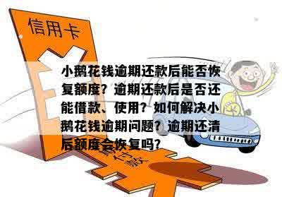 小鹅花钱逾期还款后能否恢复额度？逾期还款后是否还能借款、使用？如何解决小鹅花钱逾期问题？逾期还清后额度会恢复吗？