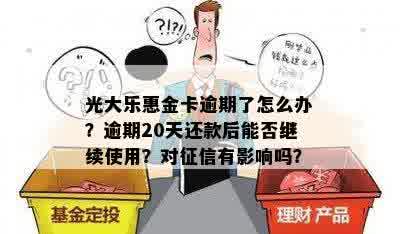 光大乐惠金卡逾期了怎么办？逾期20天还款后能否继续使用？对征信有影响吗？