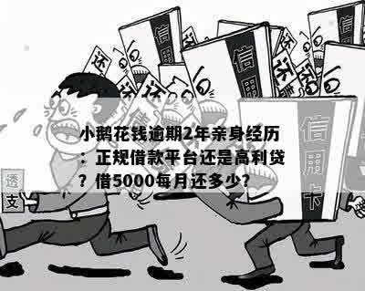 小鹅花钱逾期2年亲身经历：正规借款平台还是高利贷？借5000每月还多少？