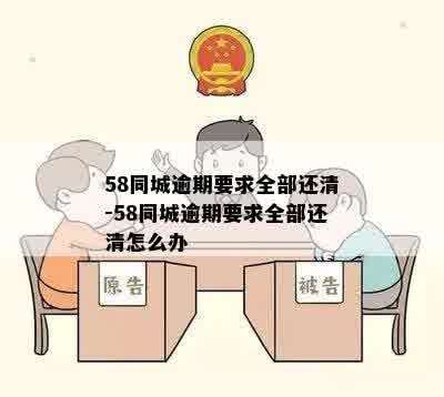 58同城逾期要求全部还清-58同城逾期要求全部还清怎么办