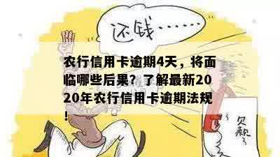 农行信用卡逾期4天，将面临哪些后果？了解最新2020年农行信用卡逾期法规！