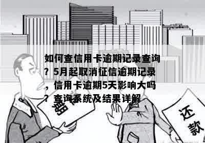 如何查信用卡逾期记录查询？5月起取消征信逾期记录，信用卡逾期5天影响大吗？查询系统及结果详解