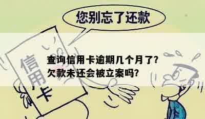 查询信用卡逾期几个月了？欠款未还会被立案吗？