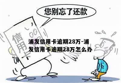 浦发信用卡逾期28万-浦发信用卡逾期28万怎么办