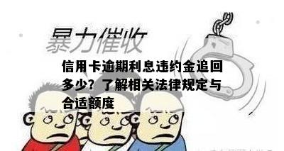 信用卡逾期利息违约金追回多少？了解相关法律规定与合适额度