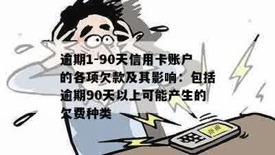 逾期1-90天信用卡账户的各项欠款及其影响：包括逾期90天以上可能产生的欠费种类