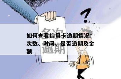 如何查看信用卡逾期情况：次数、时间、是否逾期及金额