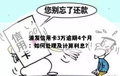 浦发信用卡3万逾期4个月：如何处理及计算利息？