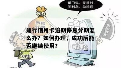 建行信用卡逾期停息分期怎么办？如何办理，成功后能否继续使用？