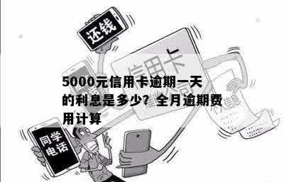 5000元信用卡逾期一天的利息是多少？全月逾期费用计算