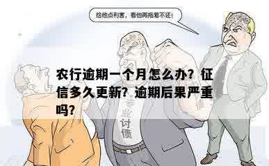 农行逾期一个月怎么办？征信多久更新？逾期后果严重吗？