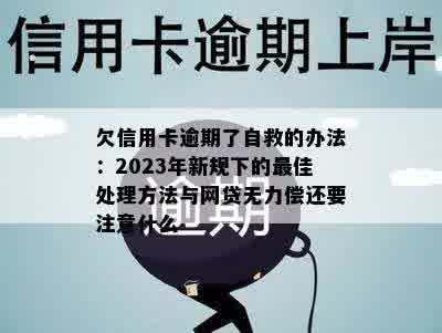 欠信用卡逾期了自救的办法：2023年新规下的更佳处理方法与网贷无力偿还要注意什么