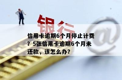 信用卡逾期6个月停止计费？5张信用卡逾期6个月未还款，该怎么办？